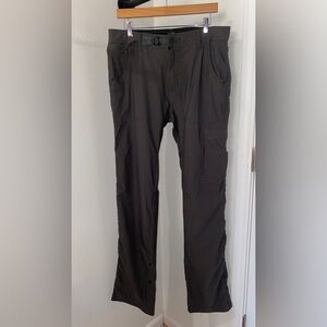 Men’s Prana Stretch Zion II Pants 33x36 Dark Gray Fit Zip Cargo Relaxed Fit
